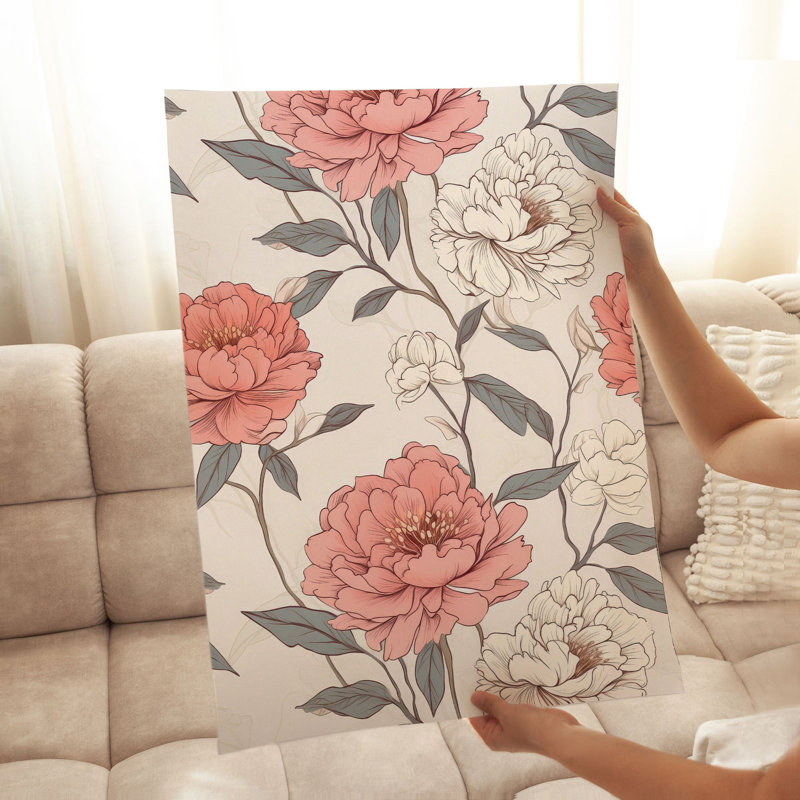Impression florale sans cadre, H 20 po x l 16 po