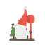 Bonhomme de neige rouge