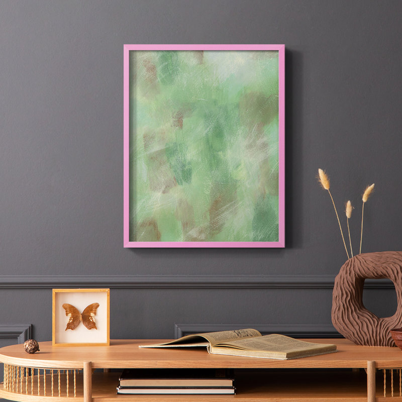Green Shadows I, reproduction encadrée - bois massif, H 28 po x l 22 po, Noir