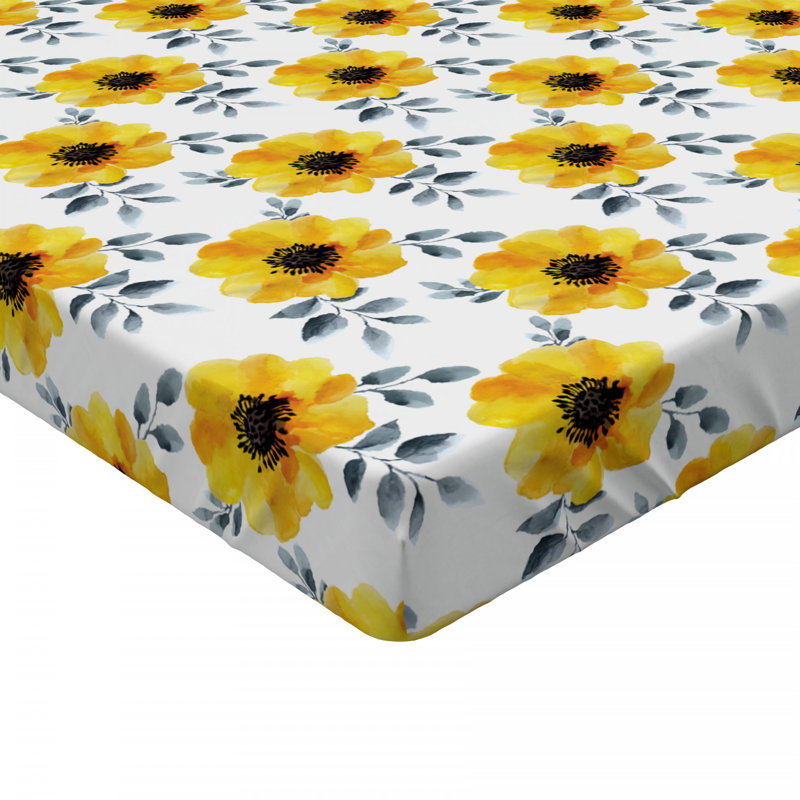 Microfiber Floral Fitted Sheet, Full Fitted Sheet