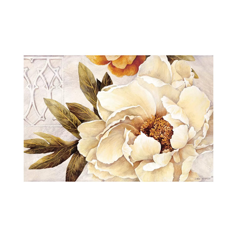 Summer Fresh Peonies by Linda Thompson - Wrapped Canvas Gallery-Wrapped Canvas Giclée, 66.04 cm H x 45.72 cm W