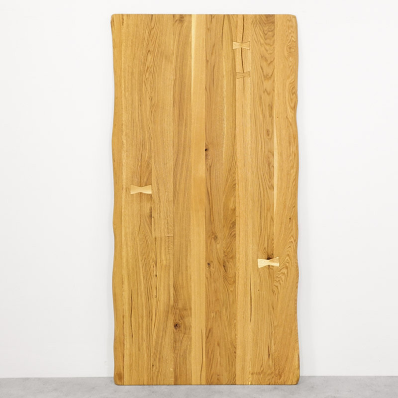Yayla Solid Oak Barn Door, 220cm H x 90cm W x 3.5cm D, Natural Oil
