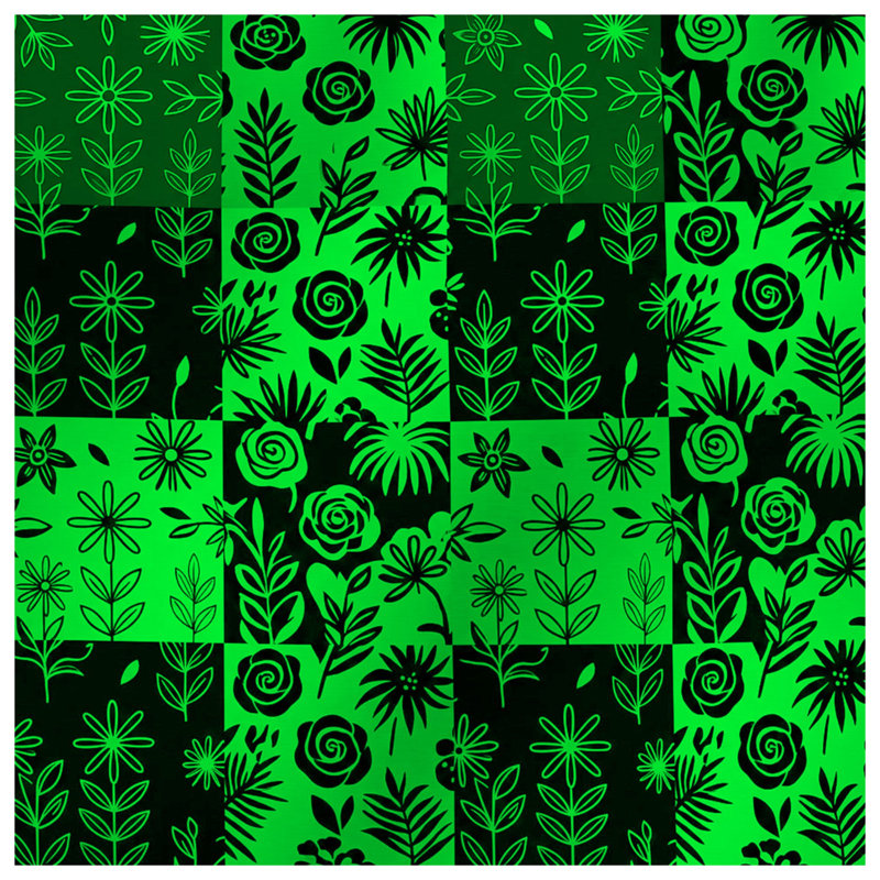 Green Floral Patchwork Double Sided Throw Pillows, 26 x 26 inches