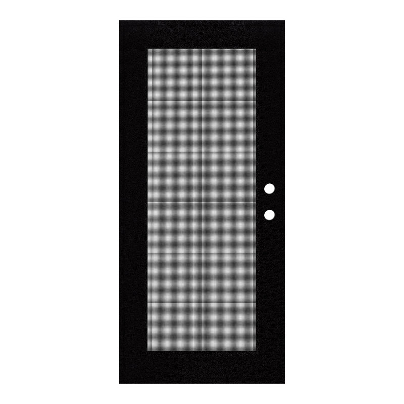 Porte de sécurité en aluminium Full View avec écran Meshtec noir, Vers la droite, Noir, H 80 po x l 36 po x P 1,75 po