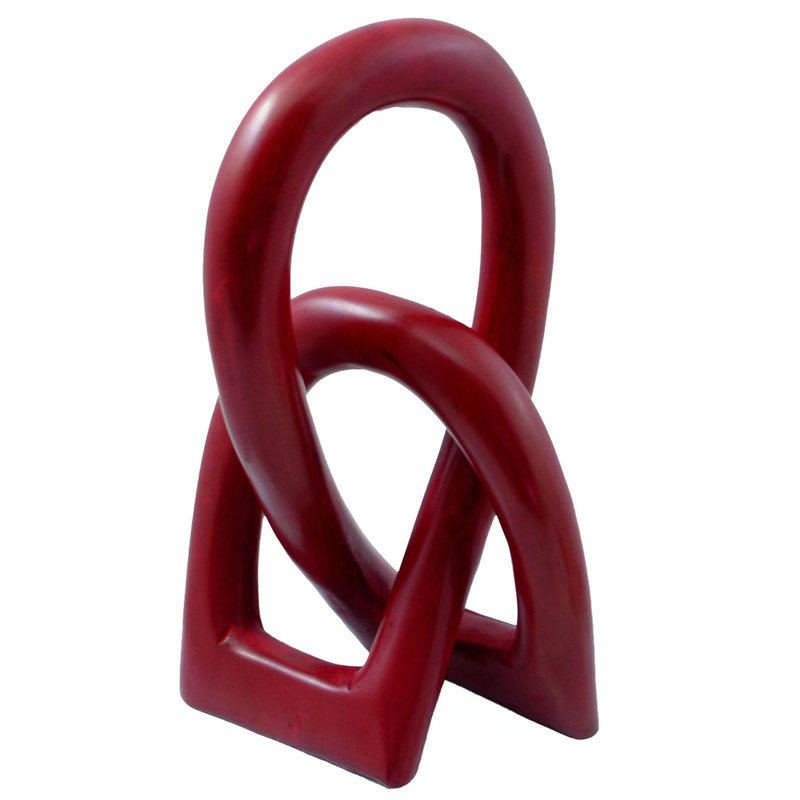 Menke Abstract Figurines & Sculptures, 8" H x 3" W x 3" D, Red