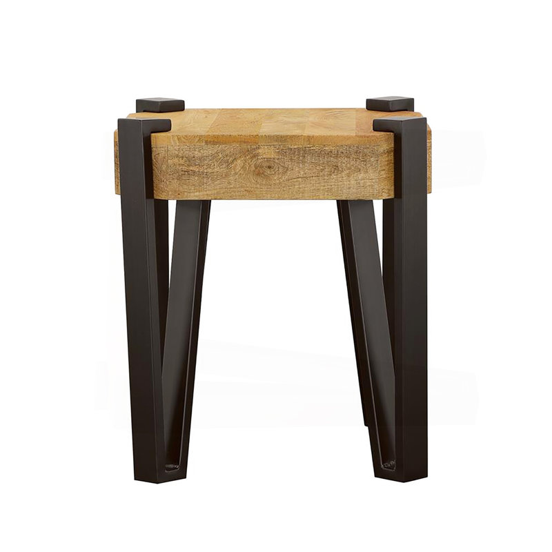 Table basse naturelle et noire matte