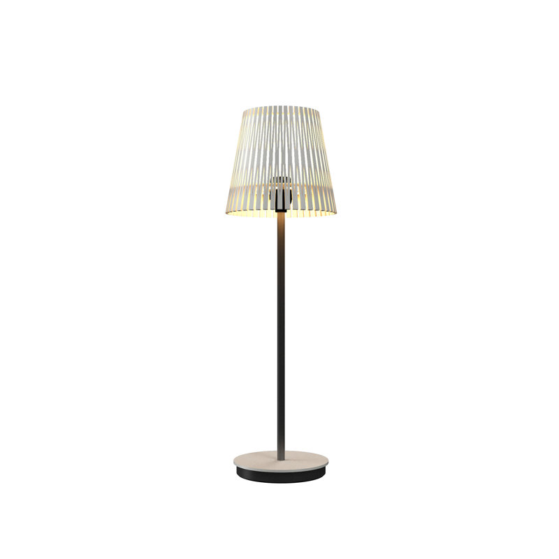 Living Hinges Table Lamp, 23.62" H x 7.9" W x 7.9" D, Organic White