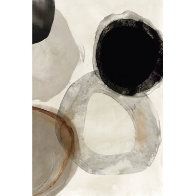 Beige Rings I - Wrapped Canvas Print