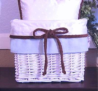 Brandee Danielle Blue Chocolate Fabric Decorative Basket