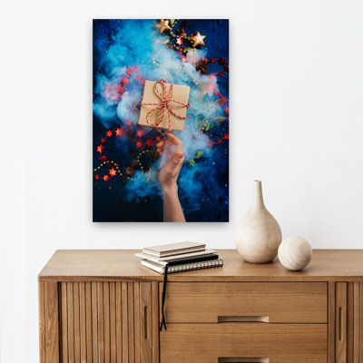 Don'T Open Till Christmas Abstract Contemporary Winter Landscape Wall Art Print
