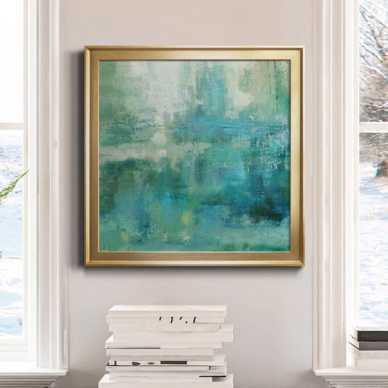 Monet Garden - Cadre photo, reproduction d'art sur toile, H 30,5 po x l 30,5 po x P 1,5 po, Or