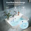 Lavabo de salle de bain rectangulaire en céramique blanche, mural ou à poser, avec un seul trou de robinetterie, trop-plein et bonde escamotable inclus
