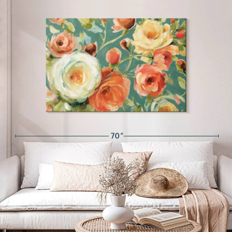 Harnek florabundance sarcelle d'automne, H 32 po x l 48 po