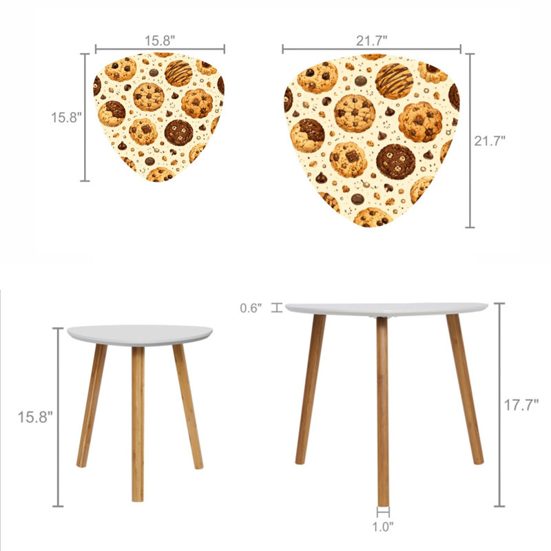 Ensemble de 2 tables basses gigognes Triangle