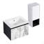 Meuble-lavabo mural 24 po avec lavabo en céramique, armoire latérale et portes à fermeture douce, armoire combinée (ensemble KD)-125514981-125514980