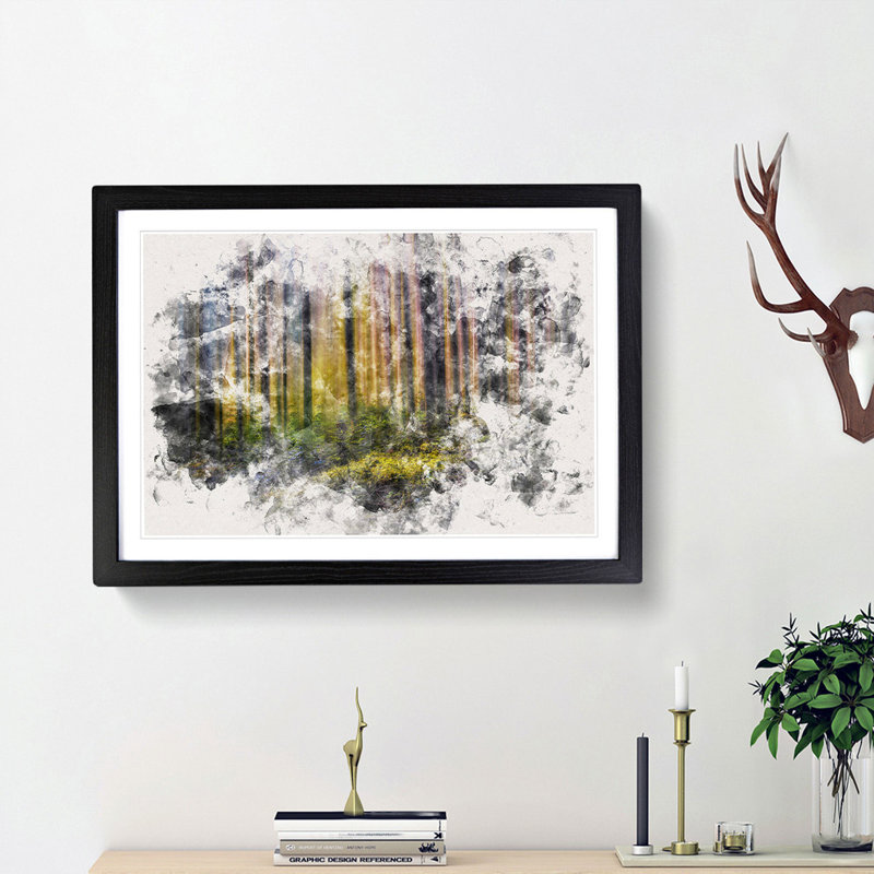 Forest Dreams - Picture Frame Painting Print, Black Framed, 36cm H x 48cm W x 2cm D