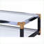 Table basse moderne en verre trempé transparent de 5 mm pour le salon, dégagement de 2 pouces et rangement ouvert