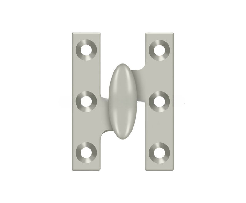 2'' x 1.5'' Metal Butt Hinge, Left Hand, Brushed Nickel
