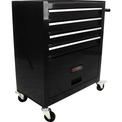 Armoire 4 outils à roulettes, 24,4 po, noir - pour atelier, atelier