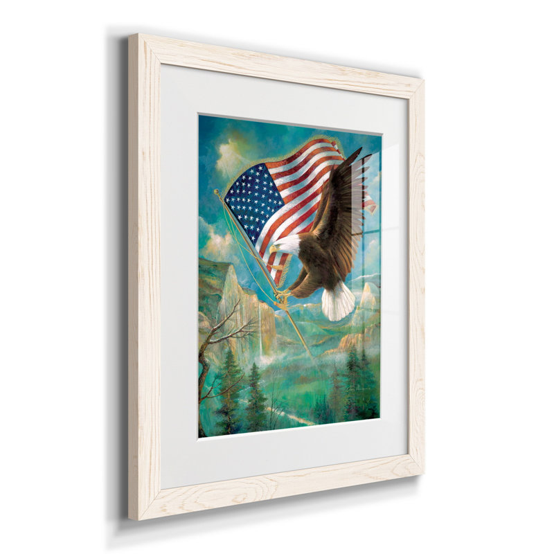 Pledge of Allegiance - Reproduction d'art graphique sur papier encadré, Blanc, H 24 po x l 18 po x P 1,5 po