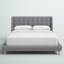 Lit escamotable Milazzo Mid-Century, très grand lit, gris, H 41,5 po x L 88 po x l 85 po-1011987461-1011987460