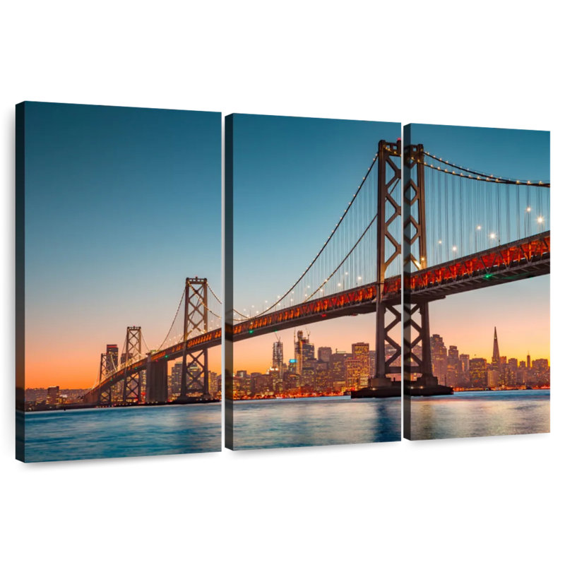 Nicci Illuminated Oakland Bay Bridge, 24" H x 38" W