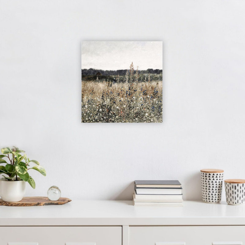 «Grey Scenery Field», impression sur toile, maison moderne de qualité supérieure, 24 x 24 po