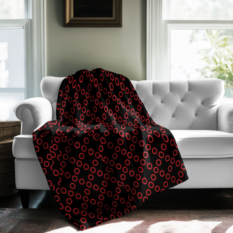 Scarlet Spots - Couverture sherpa de qualité supérieure 0167, L 50 po x L 60 po