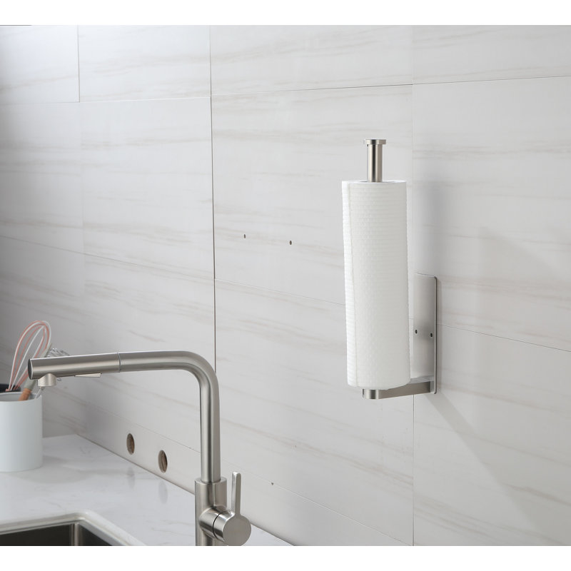 2 Pack Wall Mount Paper Towel Holder, Brushed Nickel