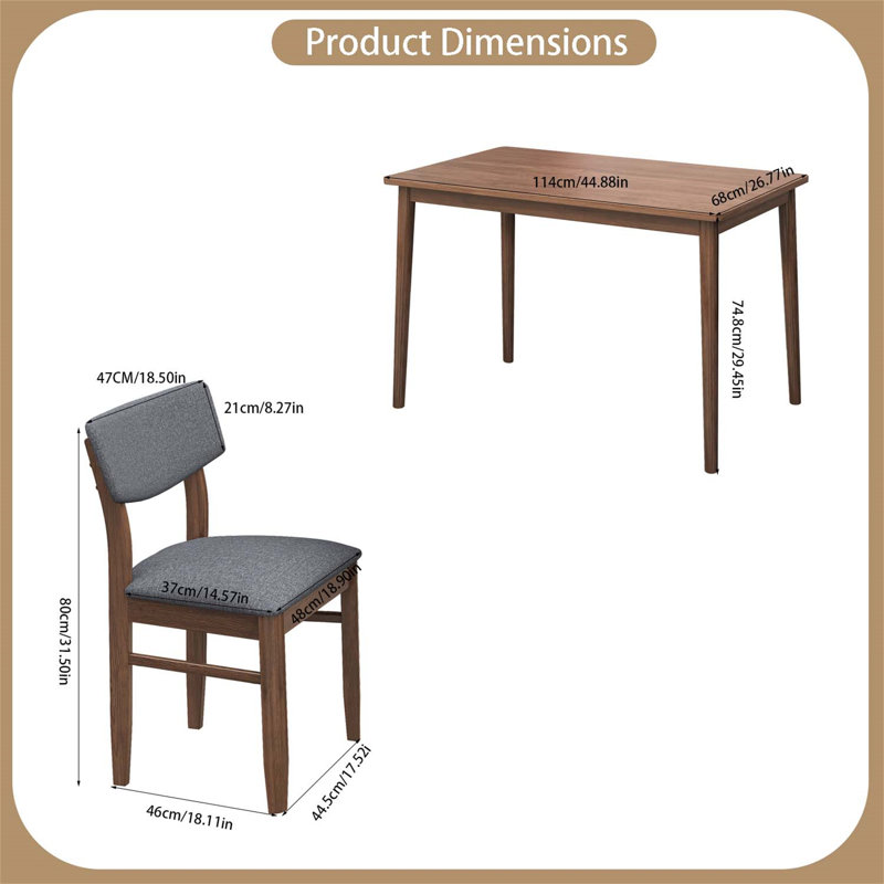 Middelburg 44.88 L x 26.77 W Dining Set