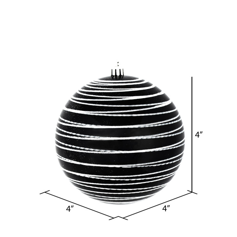 Ornement boule de bonbon, Noir