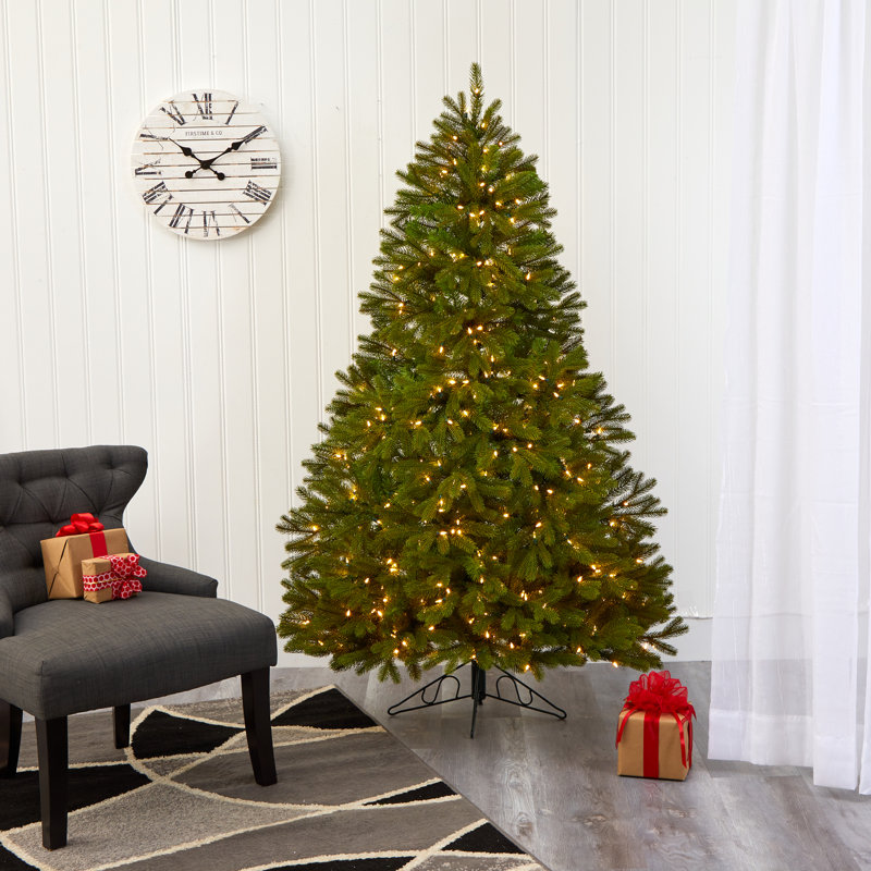 Lighted Artificial Christmas Tree, 6' H