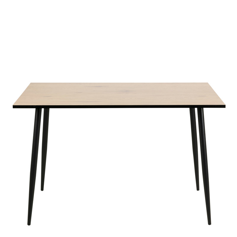 Jobe Metal Base Dining Table, Oak