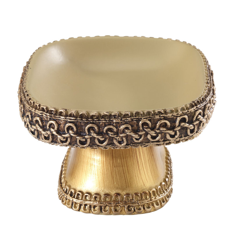 Porte-savon tressé Medallion Gte, Doré
