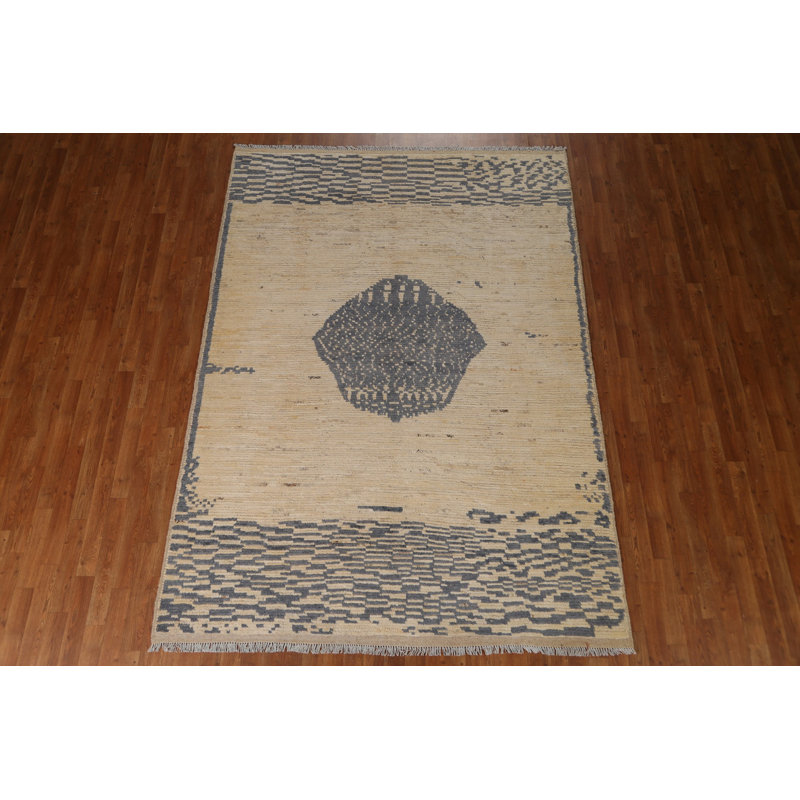 Tapis marocain en laine noué à la main 6 x 9