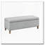 Banc de rangement rectangulaire à fermeture douce avec finition grise