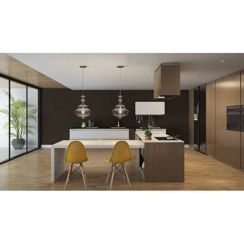 Luminaire suspendu en verre poli à 1 lumière Quoizel Morocco Genie