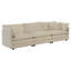 5 canapé d'angle convertible, chenille beige en U, design minimaliste moderne pour une assise confortable dans le canapé modulaire du salon avec repose-pieds réversible, chenille, matériau