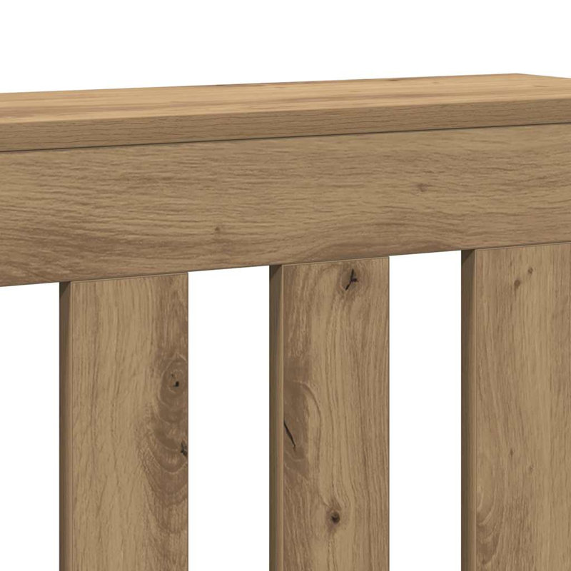 Extra Large Radiator Cover, 175 x 20 x 82 cm, Artisan Oak, Vertical Slats