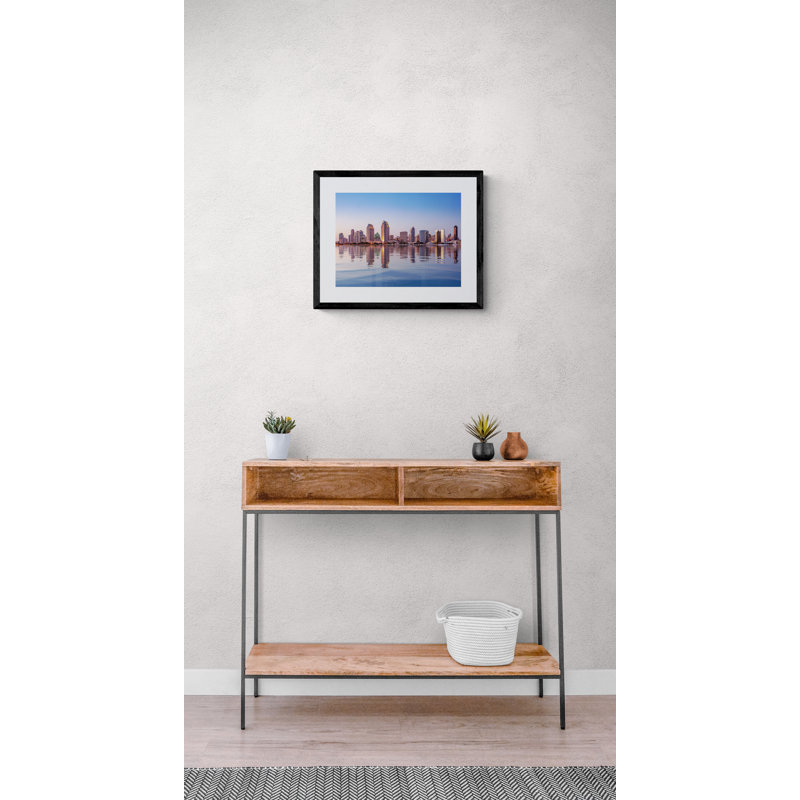 Reflections Of San Diego Print by Steven Heap, Black Framed Canvas, 25" H x 33" W