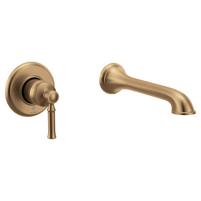 Moen Dartmoor Single Handle Wall Mount Tub Filler High Flow Tub Faucet With 10" Spout Reach