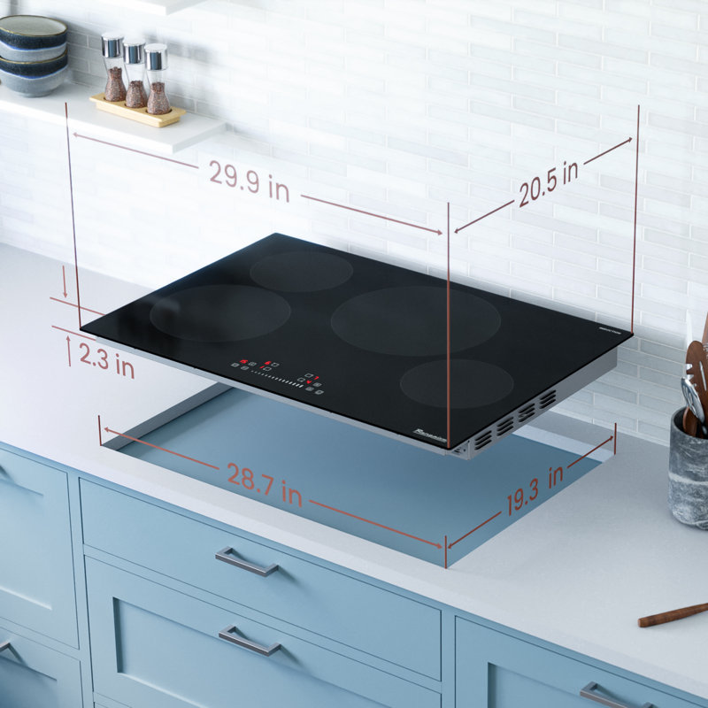 Rangaire 30" Induction 4 Burner Cooktop Black