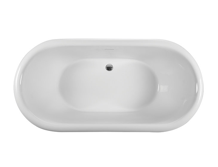 Laney 4 72" Freestanding Air Bathtub, 23.5" H x 65" W x 33.75" D, Matte White, DoloMatte