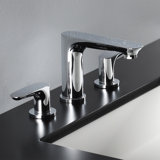 Flou Widespread Bathroom Faucet with Drain Assembly