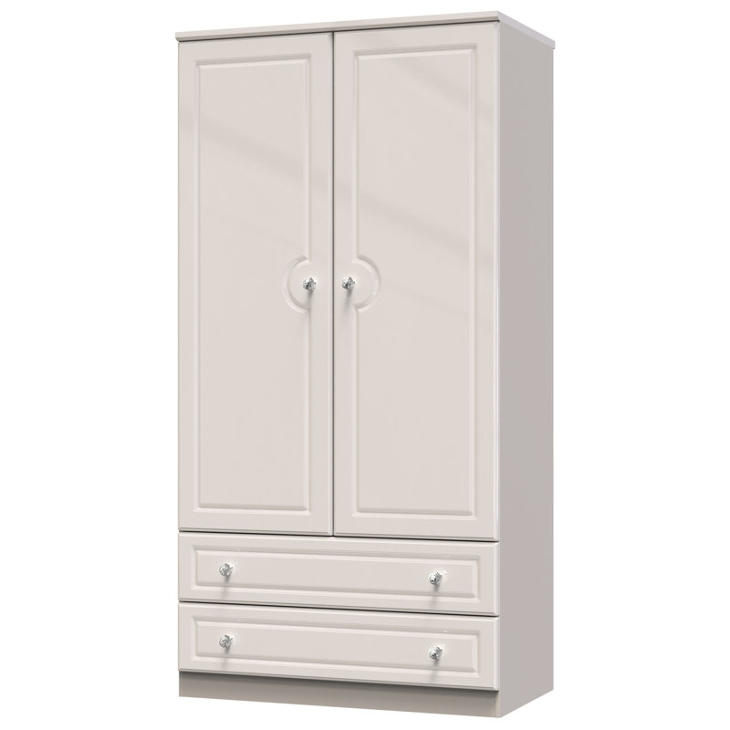 Conover Wide 2 Drawer Double Wardrobe , Kashmir Gloss/Kashmir