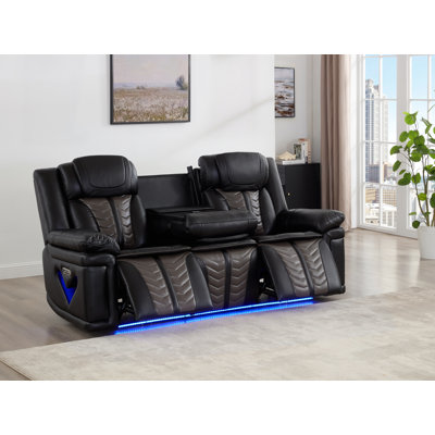 Siège de cinéma inclinable en cuir respirant 84,5 po