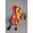 Modern Graffiti Looking Weenie Dachshund Dog Statue From Resin  25" X 10" X 15"H