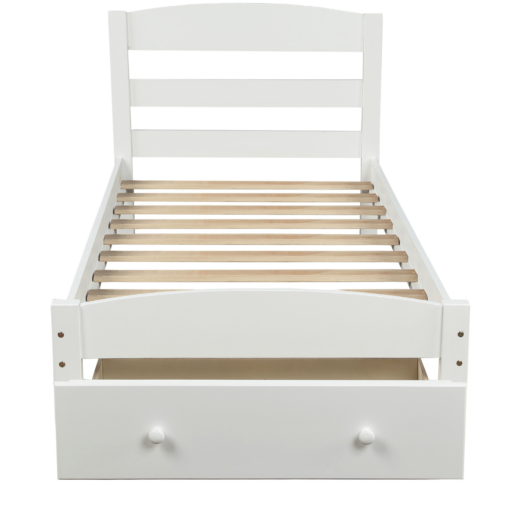 Winston Porter Twin Bed Frame With Storage And Strong Slat Assembly ...