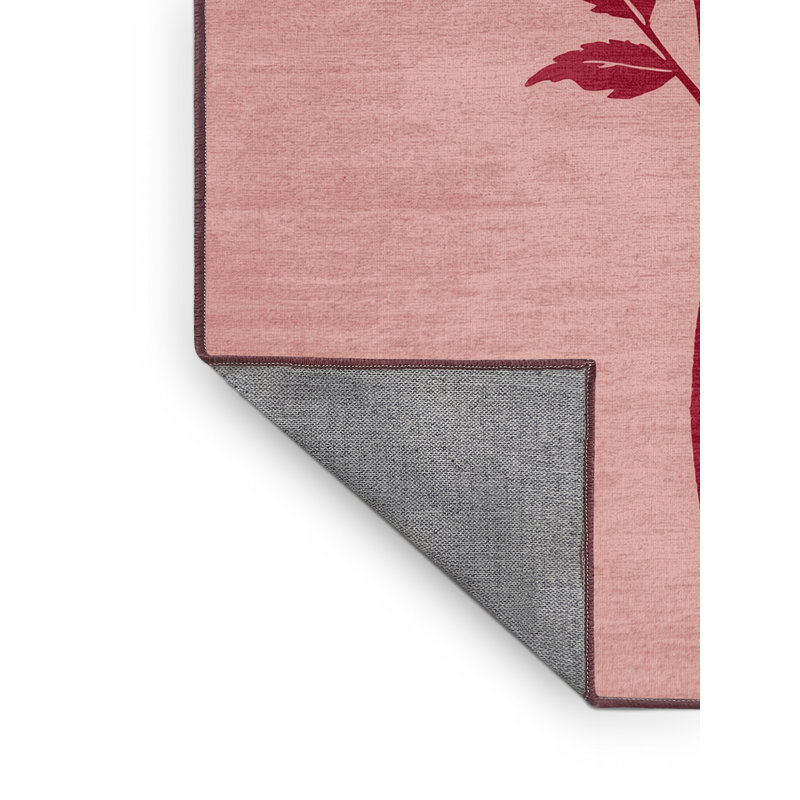 Machine Washable Norridge Valentines Modern & Contemporary Abstract Rug in Beige – Rose Binding, 2x3