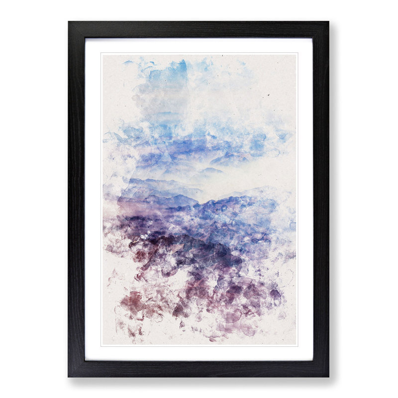 Mountain Range Adventure - Picture Frame Painting Print, Black Framed, 87cm H x 62cm W x 2cm D